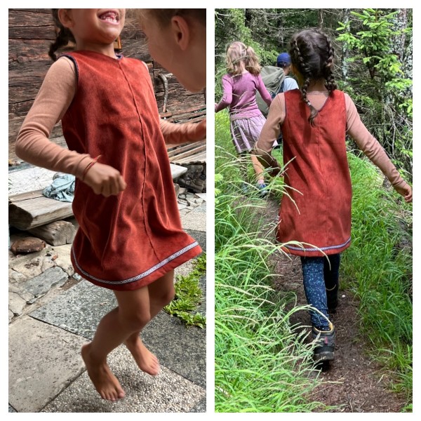 Kleid/Hängerchen Feincord, Rostrot