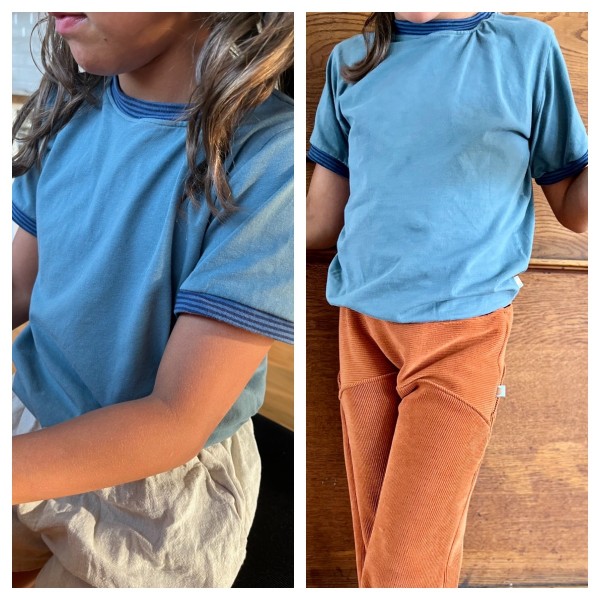 T-Shirt Jersey, Taubenblau