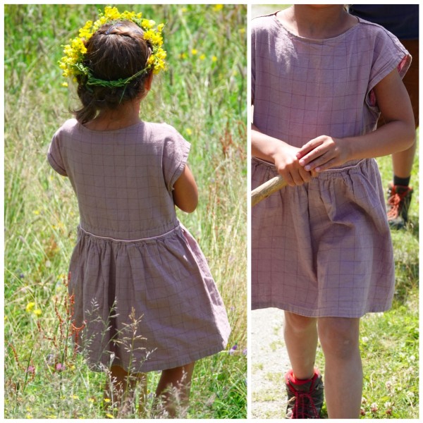 Kleid Leinen, Staub Lila