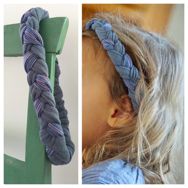 Haarband Musselin, Staub Blau
