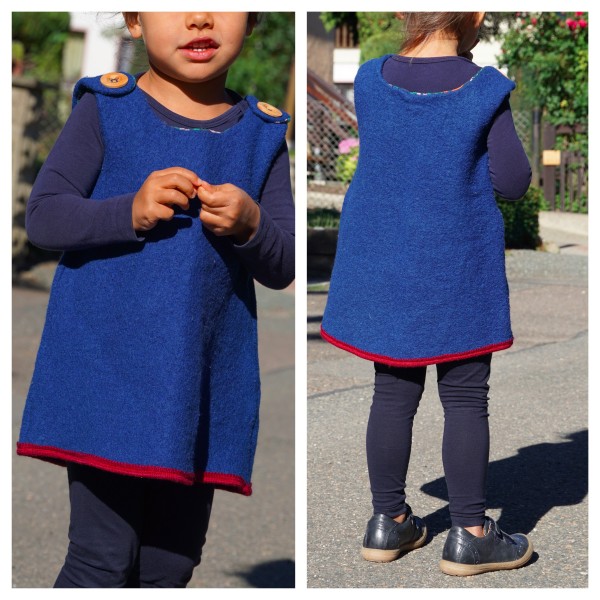 Kleid Wollwalk, Blau