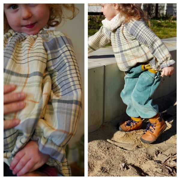 Langärmelige Bluse, Musselin