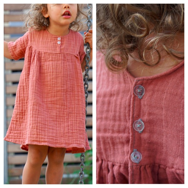 Kleid Musselin, Staub Rot